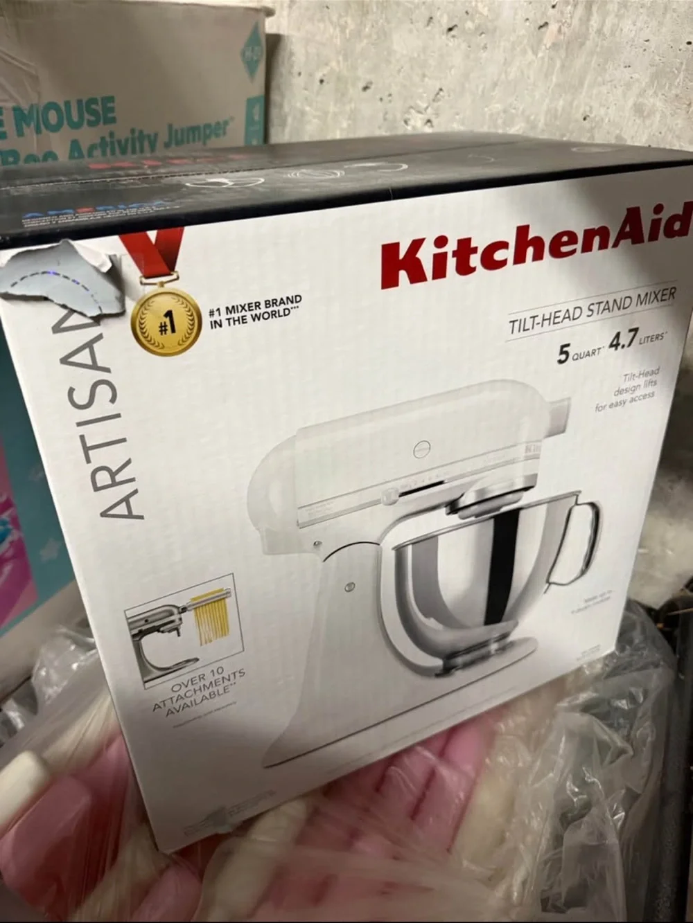 KitchenAid White Tilt-Head Stand Mixer - Artisan Series